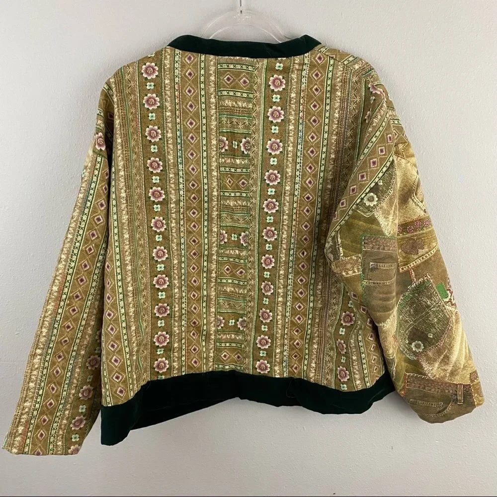 Handmade Green Quilted Jacket - Picture 5 of 7